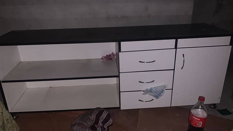2 cupboards and 1 LED table for sale on urgent basis 4
