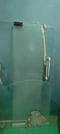single glass door
