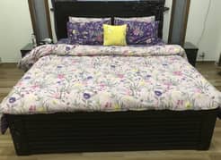 King size bed, side tables, dressing table