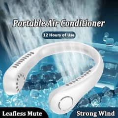 Neck Fan Portable Bladeless Hanging Rechargeable Air Cooler. 0