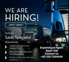 Dispatcher and sales person for Truck Dispatching USA Campaign