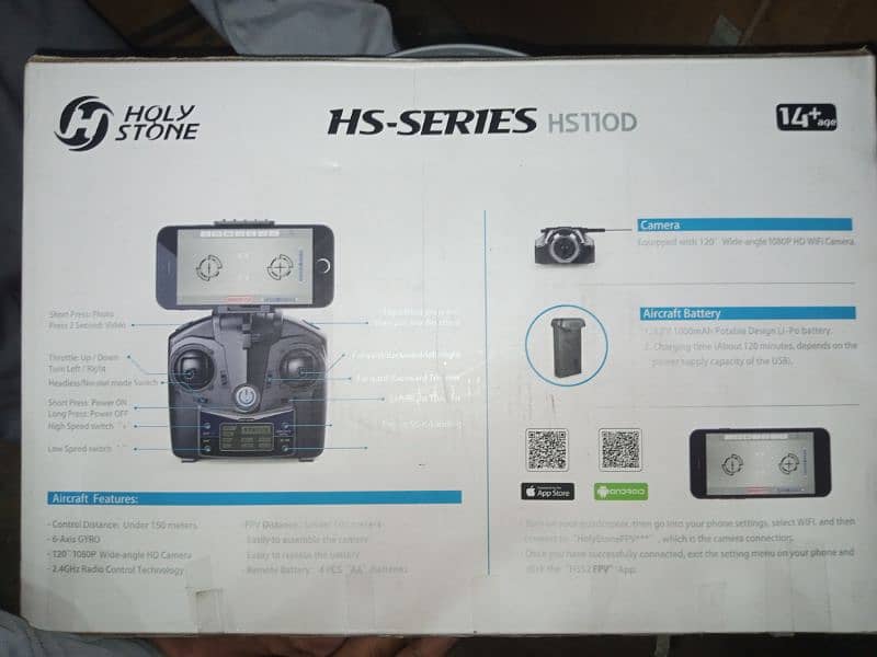 Holy Stone HS110D with 1080p quality camera unused new condition drone 1