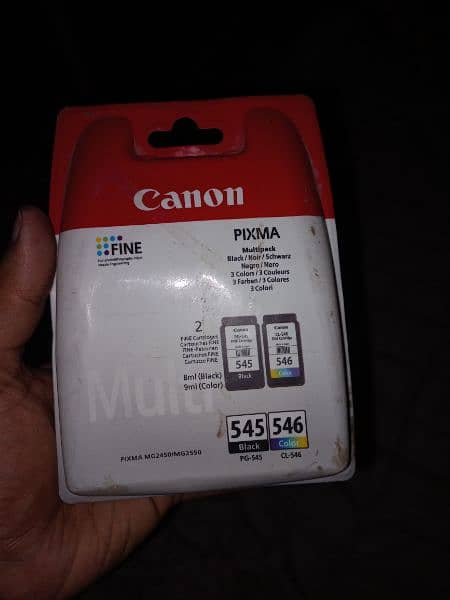 Canon Pixma MG 2450/MG 2550   2 ink Cartidges Black 545 and CLR 546 1