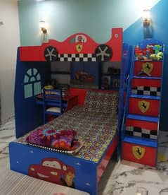 Bunk bed up for sale (Bunk bed + study table + staircase) 0