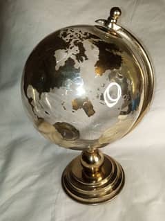 Vintage Brass and Glass Globe