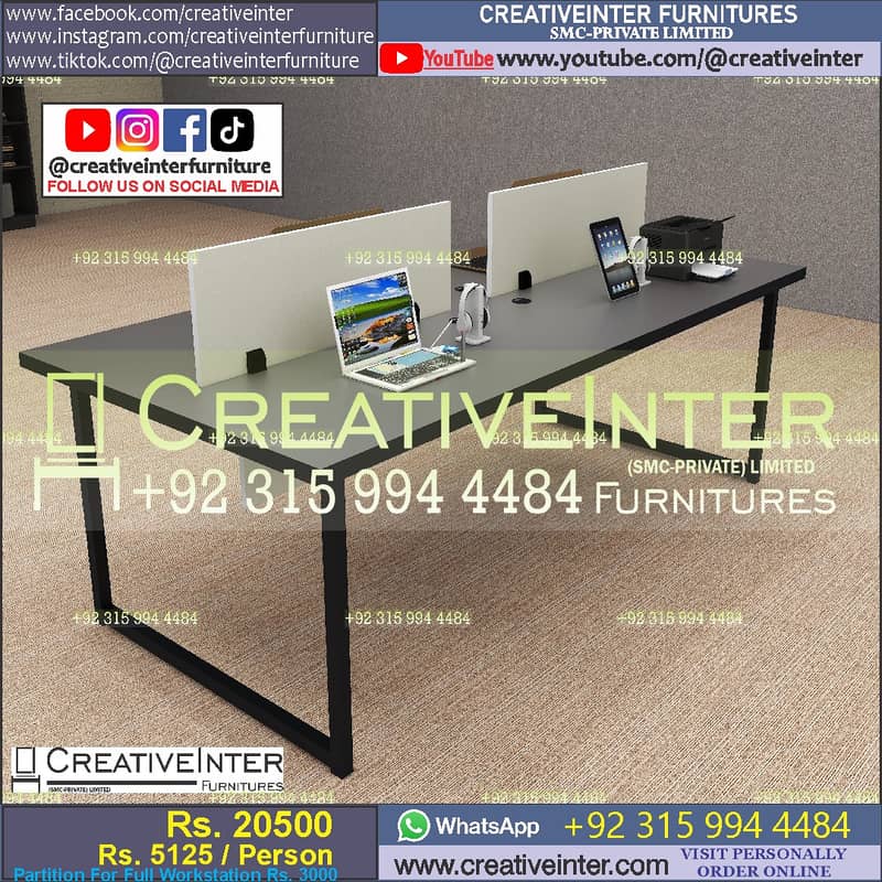 Modern Executive Office Table L Shape Desk Staff CEO Working Chair 0