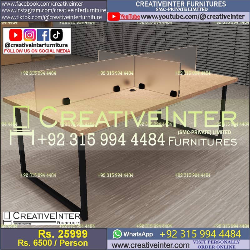 Modern Executive Office Table L Shape Desk Staff CEO Working Chair 8