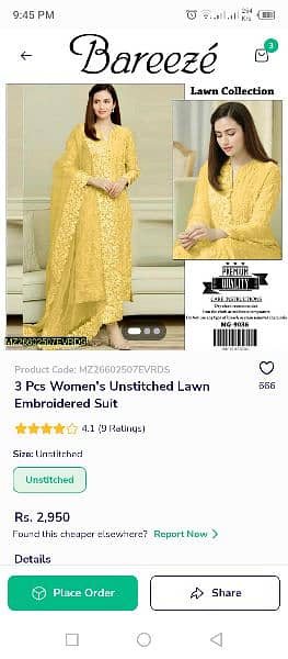 •  Fabric: Lawn
•  Pattern: Embroidered
• womens • free delivery 2
