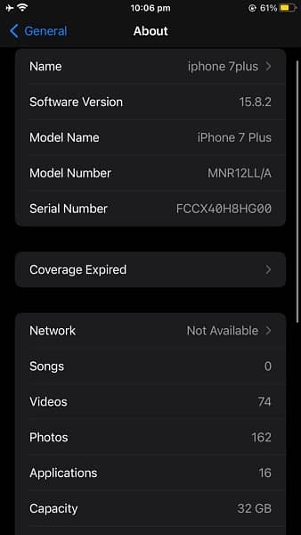 iPhone 7 plus Non PTA 32 GB 91 battery health 6