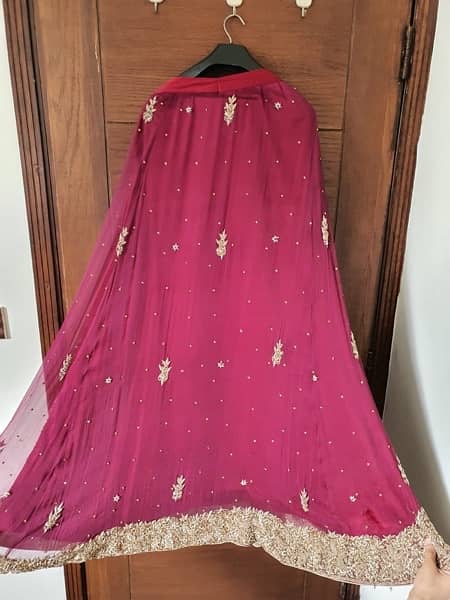Bridal dress Barat lahnga  with cancan and pouch one time used 3