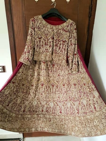 Bridal dress Barat lahnga  with cancan and pouch one time used 8