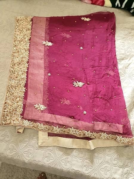 Bridal dress Barat lahnga  with cancan and pouch one time used 11
