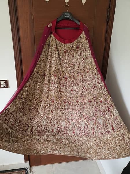 Bridal dress Barat lahnga  with cancan and pouch one time used 13