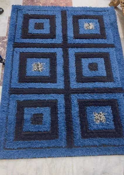 Dark blue Turkish rug 1