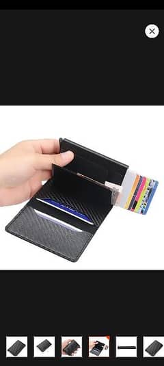 Carbon fiber card holder wallet