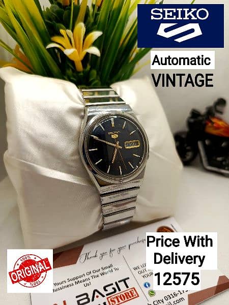 SEIKO 5 CITIZENS ORIENT AUTOMATIC MEN WRIST WATCH 03161737353 8