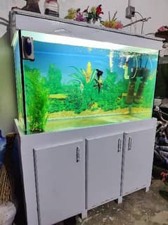 Aquarium with cabinet trolley 3 door ,for sale