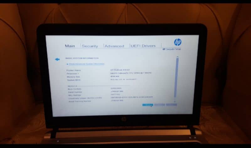 HP ProBook 430 G3, Intel Celeron 3855U / 1.60GHZ, GENERATION 6th 7