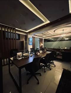 Office work station , office table , reception and 2 office Sofas