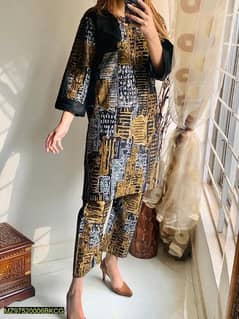 2 piece women's stiched Arabic lawn shirt and trowser