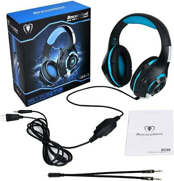 Beexcellent GM-1 Wired  Pro Gaming Sound Headphone with LED Lighting 1
