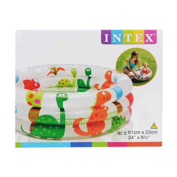 Intex Dinosaur 3 Ring Baby Pool ( 24" D x 8 " H ) 1