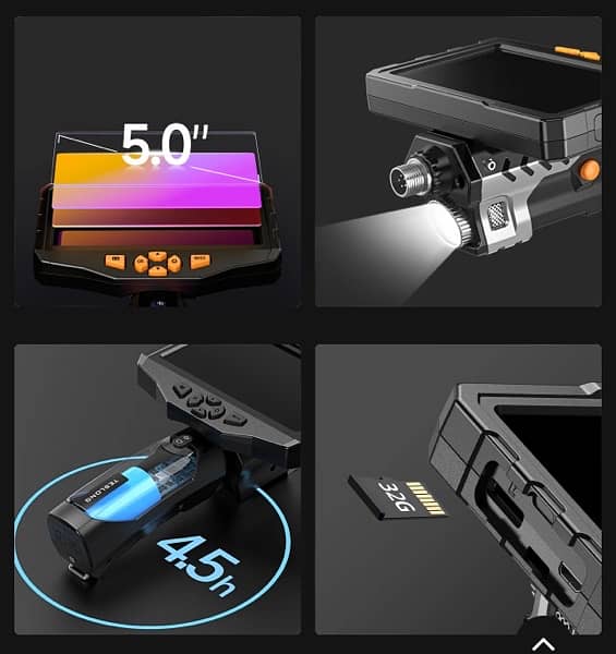 TESLONG Dual Lens Borescope/ Endoscope (NTS300) with 5 inch Screen 9