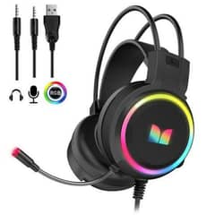 Monster Gaming Headphone RGB Lights With Mic and LED Lighting Effects