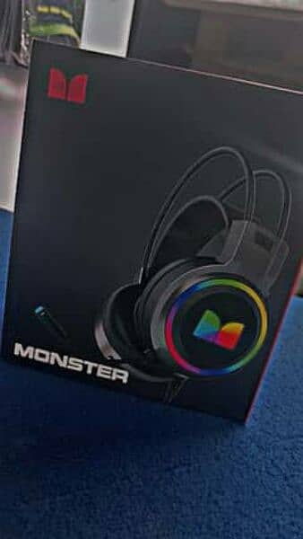 Monster Gaming Headphone RGB Lights With Mic and LED Lighting Effects 5