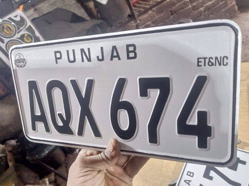 A 2 z car number plate embossed makers 03073998196 3