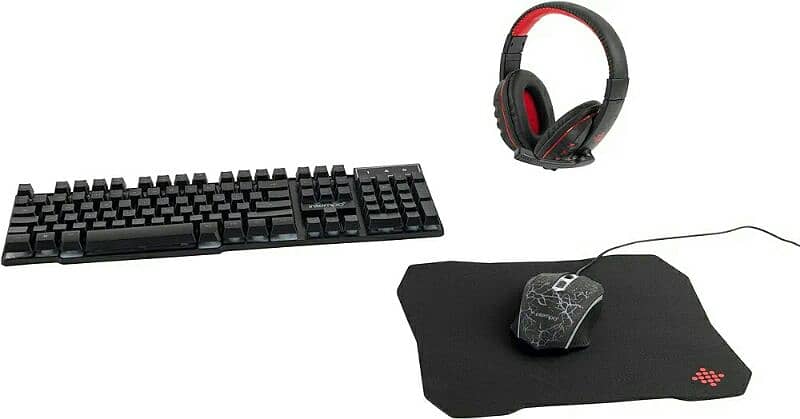 Intempo Quest 4-in-1 Gaming Set | Mouse, Keyboard, Headset, Mousemat 3