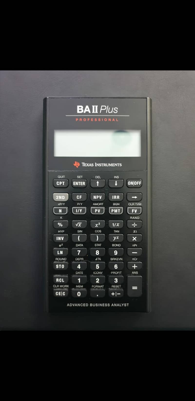 BA II Professional financial calculator 0