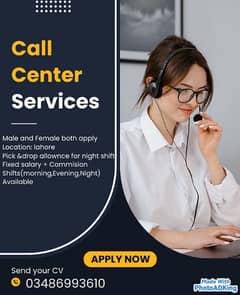 Urdu /english call center job in lahore for Males and females