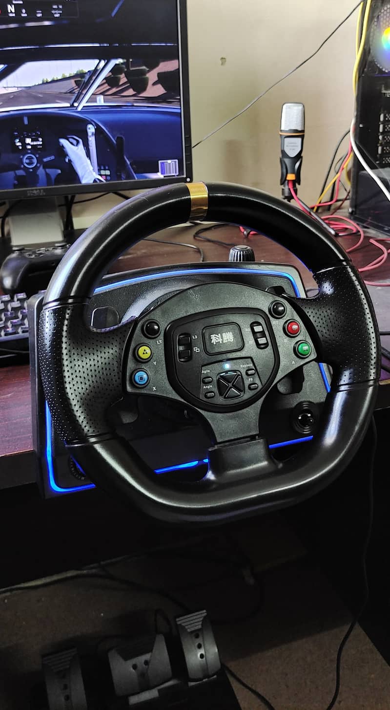 Gaming Steering Wheel with Manual Shifter & Speakers, Beats PXN V9 3
