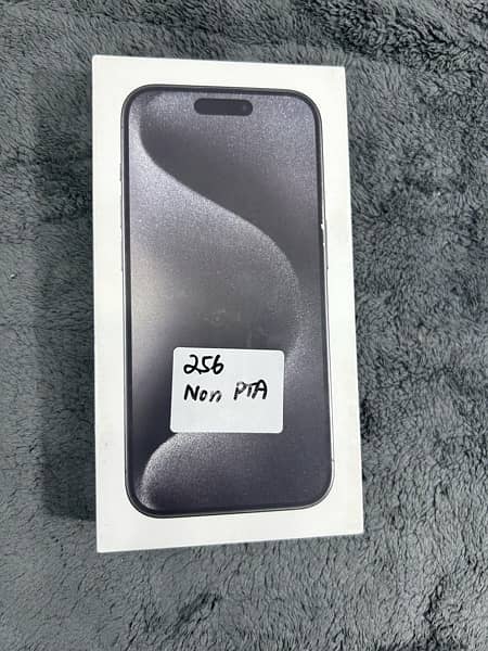 Apple iPhone 15 Pro 256gb black color box pack 0