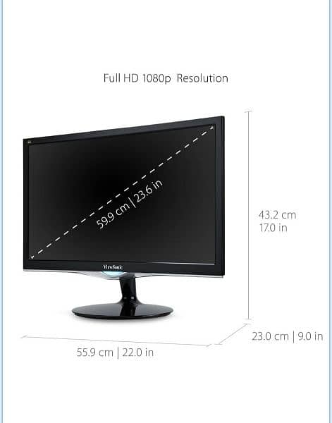 VX2452MH - 24" 1080p 2ms Monitor with HDMI, VGA and DVI 2
