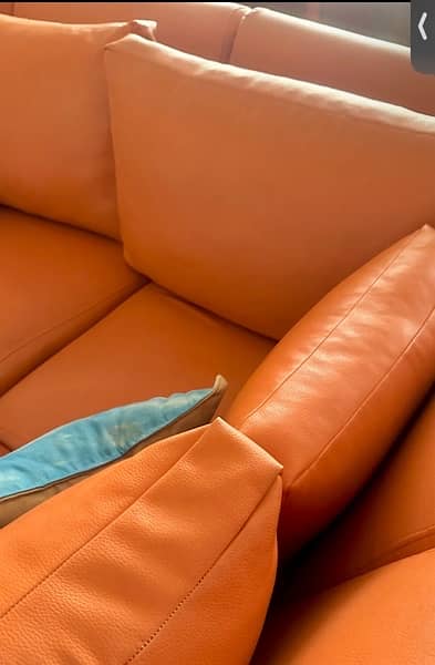 Leatherite sofa 7 seater bright color 4