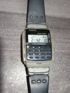 VINTAGE CASSIO CA-56 CALCULATOR WATCH IN GOOD CONDITION ALL BUTTONS OK