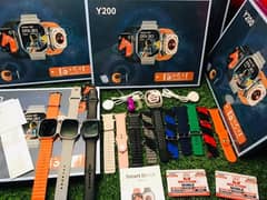 Y200 Smartwatch ( 3 Watches + 13 Straps + Silicone Case ) 3 in1 Box 0