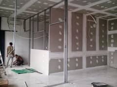 OFFICE PARTITION - DYWALL & GYPSUM BOARD - GLASS & ALUMNIUM PARTITION