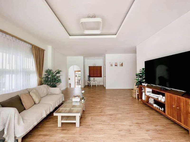 Wallpaper,pvc panel,wood&vinyl floor,kitchen,led rack,ceiling,blind 13