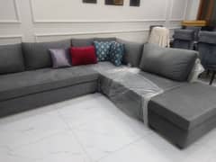 brand new L shape sofa with ottoman