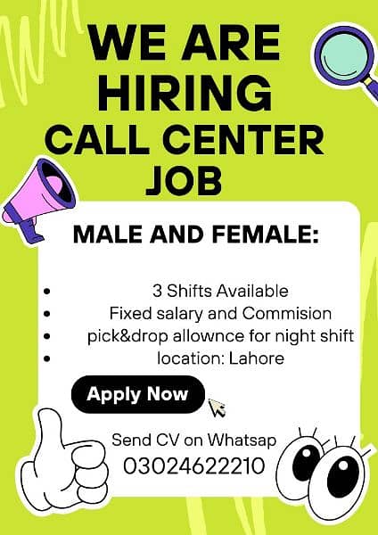 all center urdu punjabi English staff Required 0