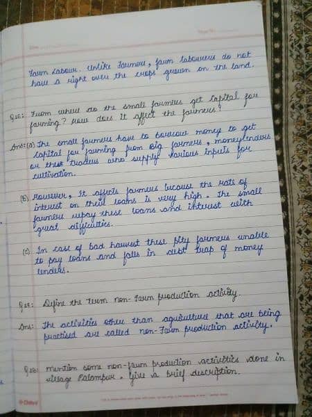 Hand written assignment work 7