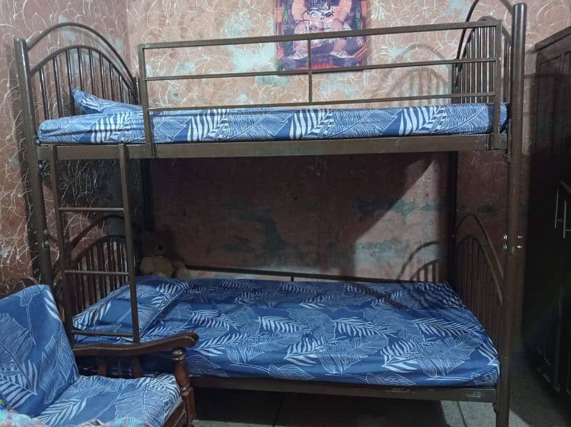 dubel bed for sale with mattress price 50000 1
