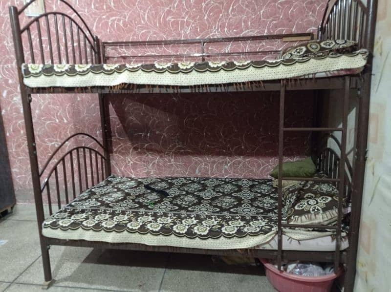 dubel bed for sale with mattress price 50000 4