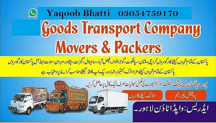 Packers & Movers / House Shifting / Goods Transport / Office shifting 2