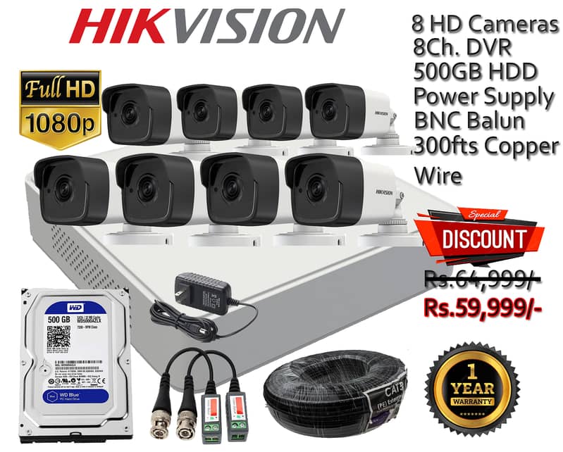 CCTV Security Cameras Installation Wholesale rate 1 Year Warranty 3
