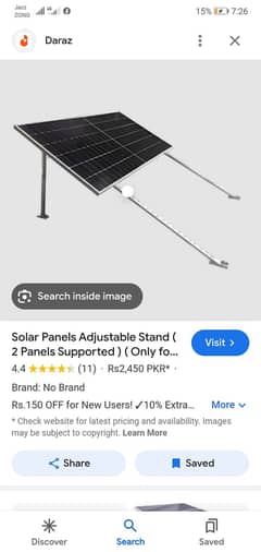 L2 OR L3 solar panel stand | 03058330782