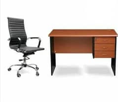 Set Of Office Table And Adjustable Chair 0